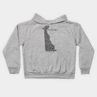 Delaware State Outline Maze & Labyrinth Kids Hoodie
